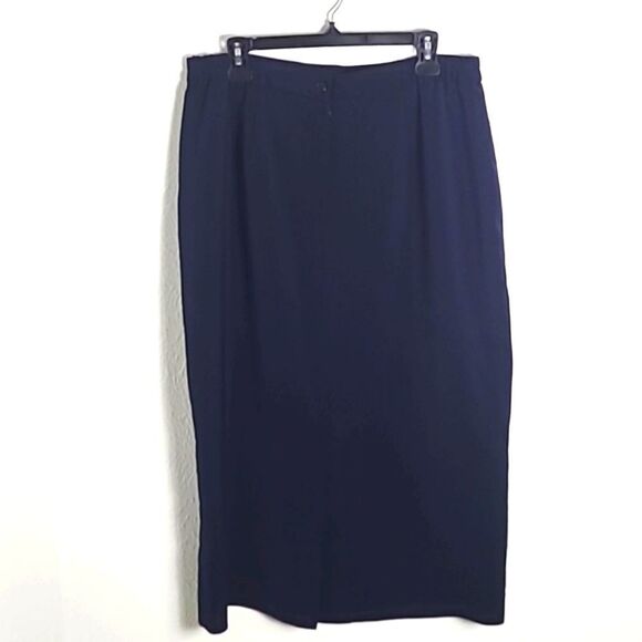 Terramina Collection NY Navy Blue Midi-Skirt, Size 14 - Picture 3 of 6